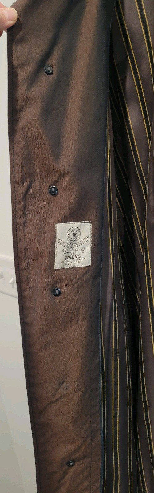 Chameleon Weatherproof Trench Coat Mens Brown Chartreuse Iridescent GOOD VTG