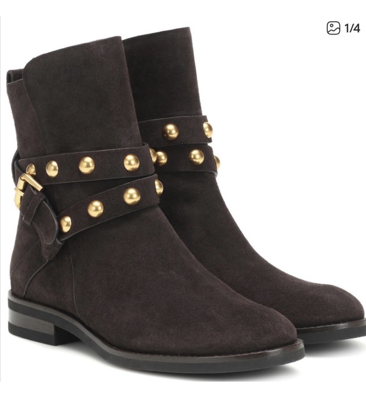 See by Chloe Neo Janis Brown Suede Ankle Boots Sz 37 US 7