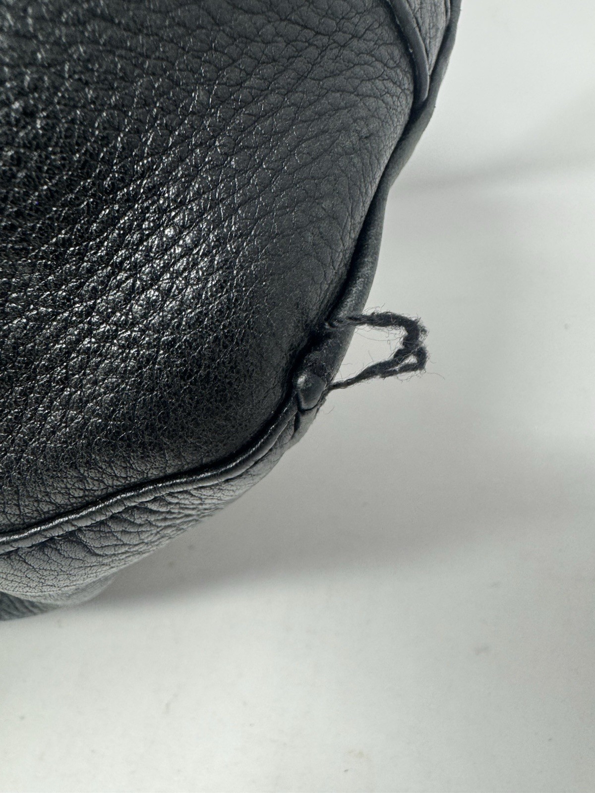 Audrey Brooke Purse black gen leather shoulder bag tote, Some wear As Shown