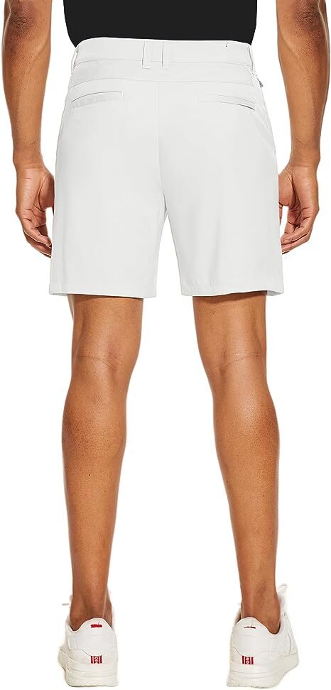 Men’s Golf Shorts Flat Front Lightweight Quick Dry Pockets Flex Dress 7” Pants