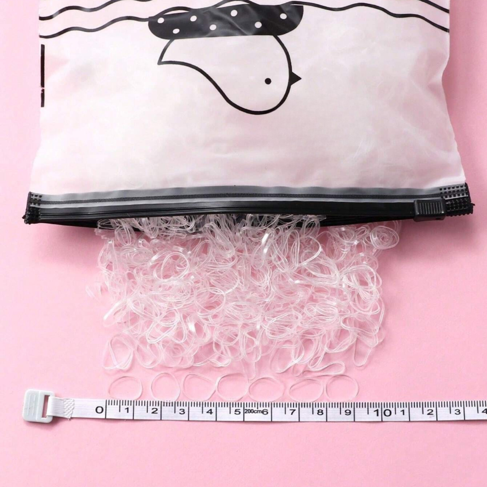 2000pcs/Pack Small Disposable Rubber Hair Ties Ponytail Holders Hair Rubber Band
