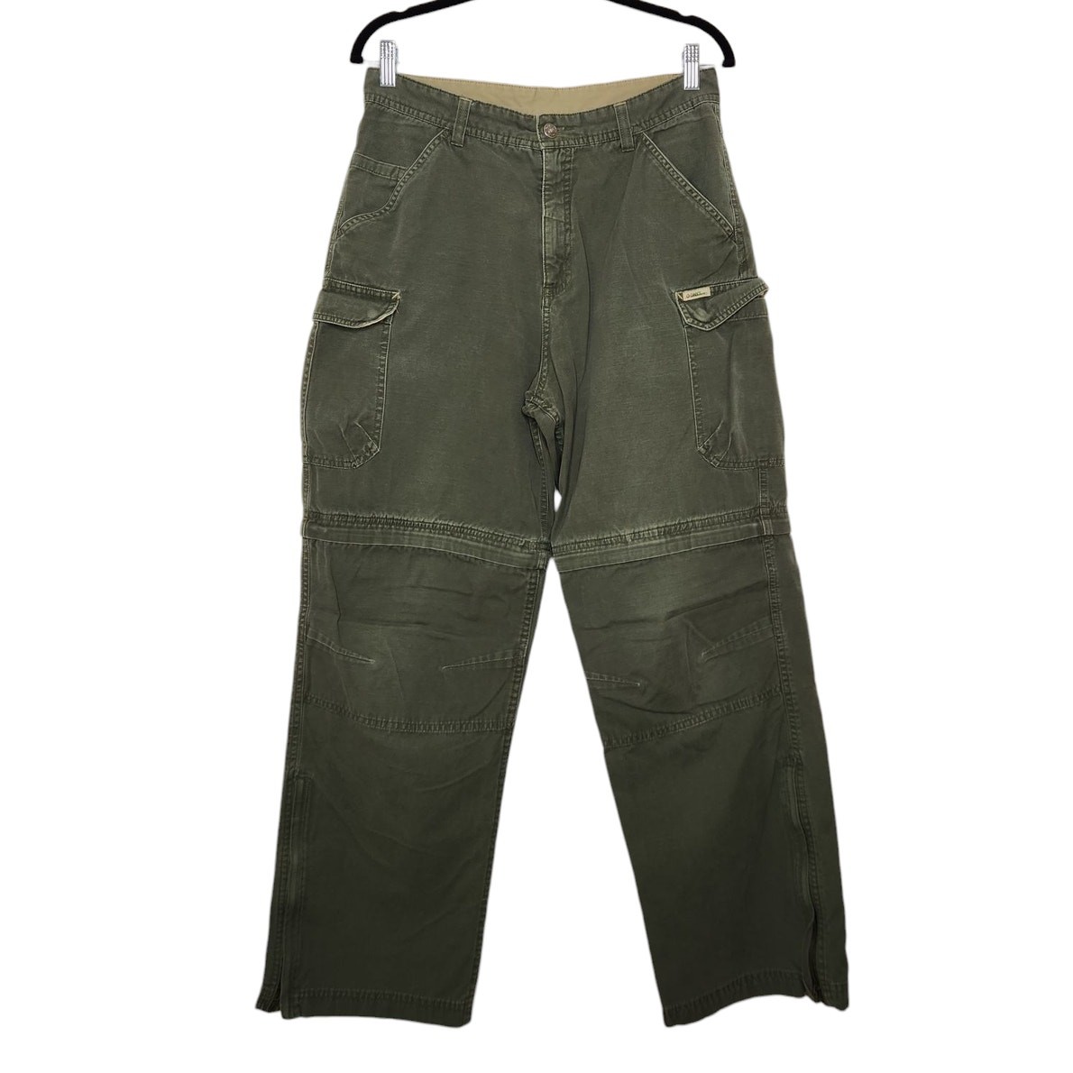 Vintage Gander Mountain Cargo Pants Green 33×32 Zip Off 90s Army