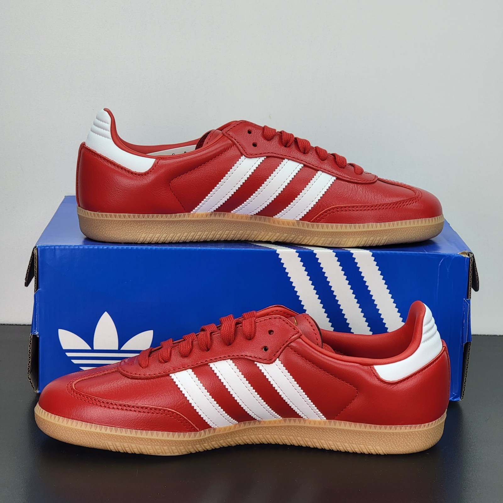 Adidas Samba OG Men’s Size 8 Athletic Shoes Red White Soccer Footwear Sneakers