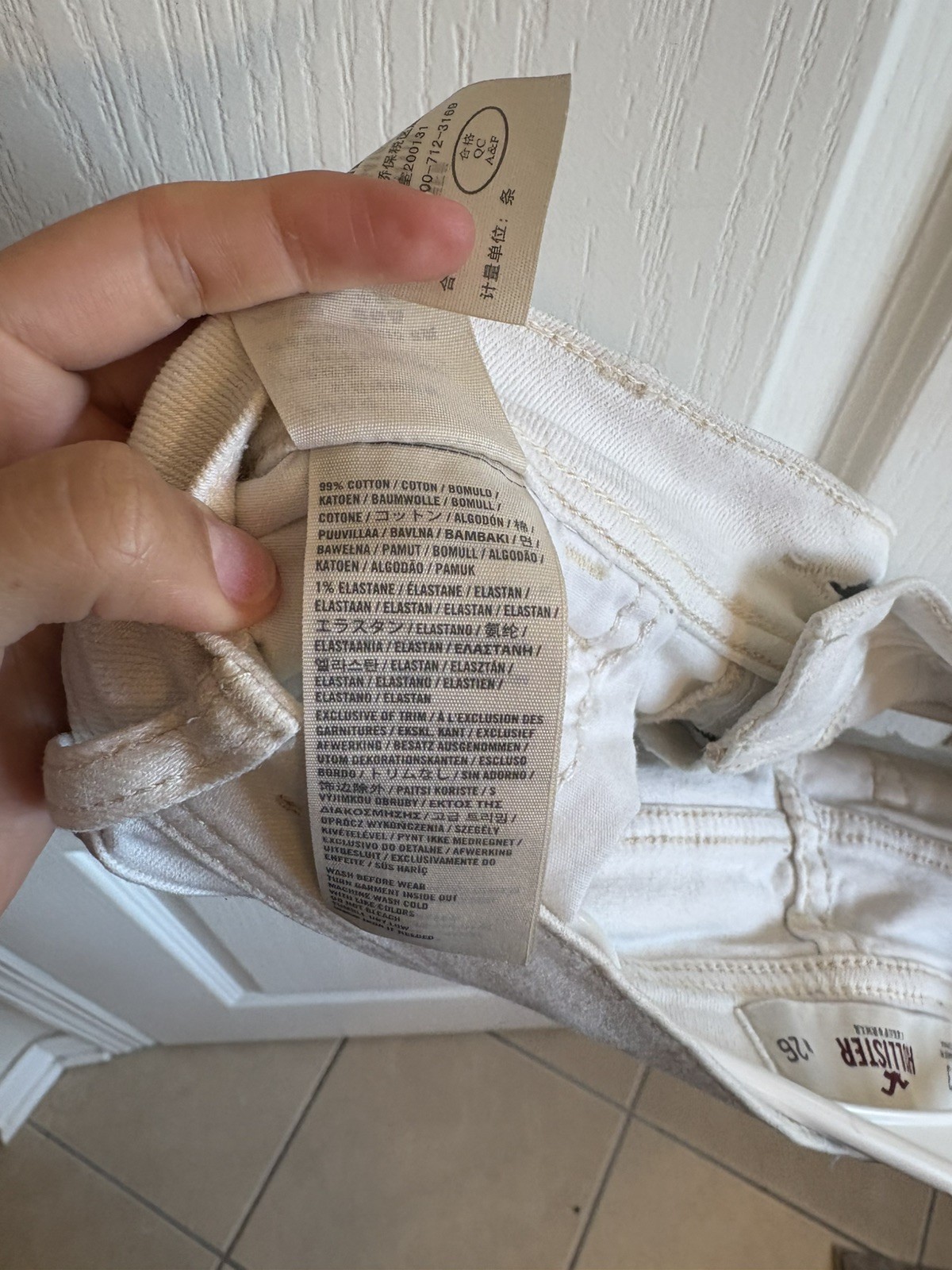 Hollister Low Rise Micro Mini Distressed Jean Shorts Vintage Y2K 2000s Grunge 3