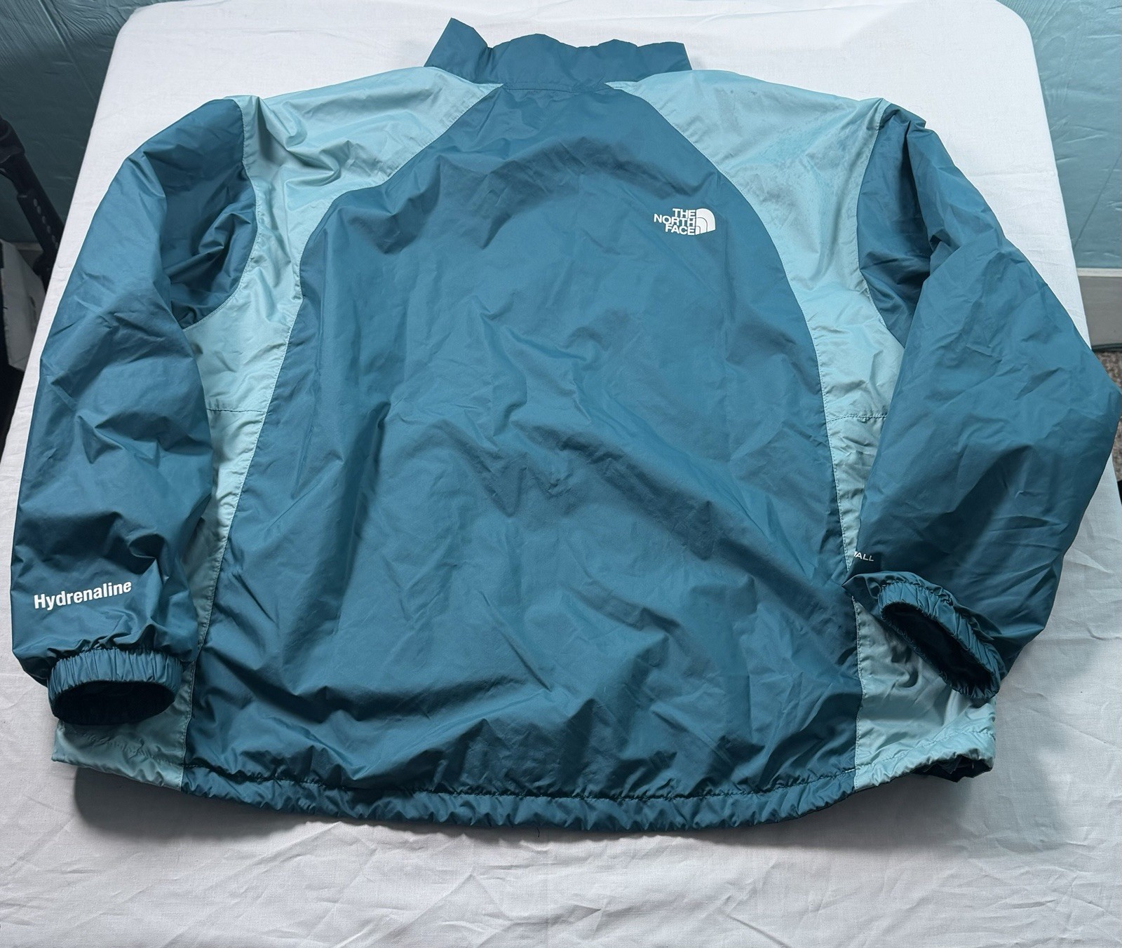 The North Face Womens Lightweight 1/2 Zip Windbreaker Jacket Blue Colorblock XXL