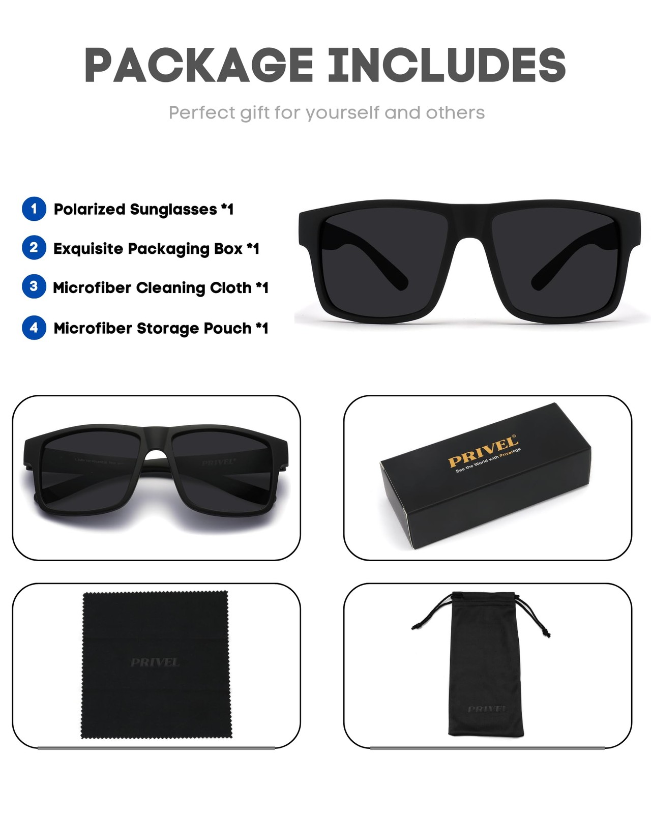 XXL Size Extra Large Fit, Matte Rubber Black| Polarized Black (Cat4)