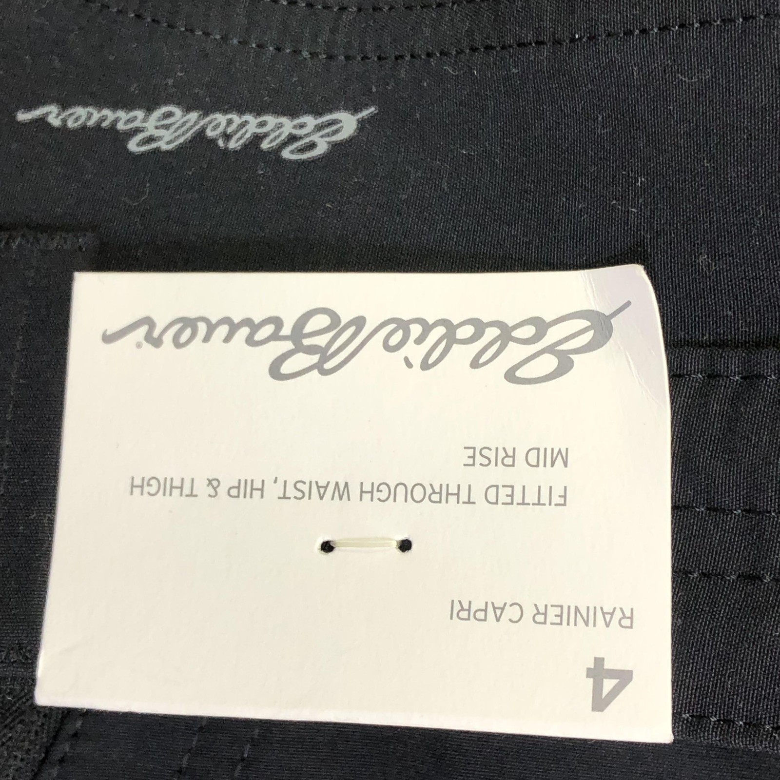 Eddie Bauer Pants Womens 4 Black WR Rainier Capri Water Resistant Hiking UPF 50