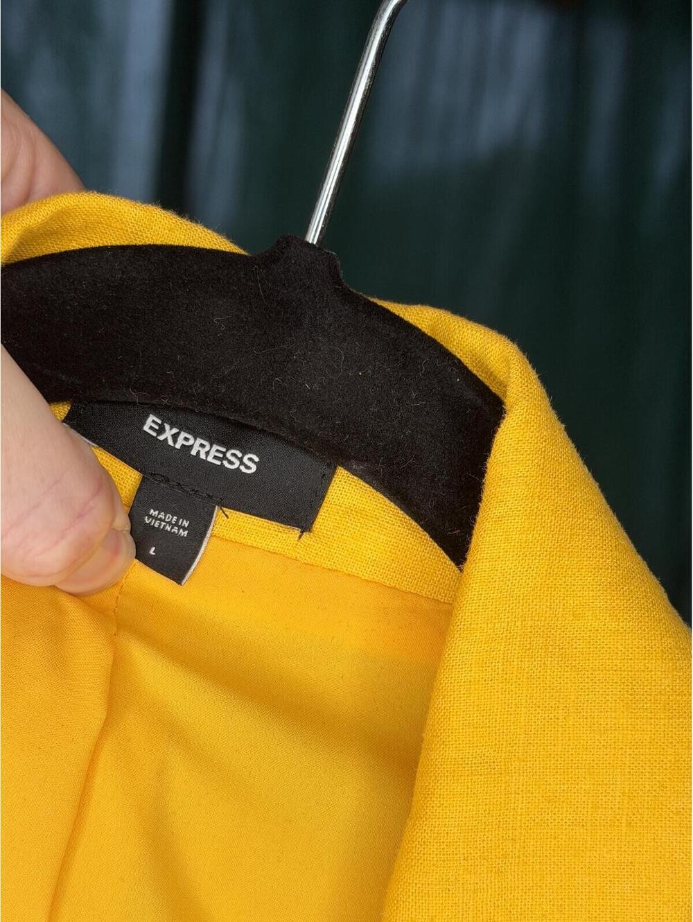 Express Yellow Linen Blend Blazer – Size L
