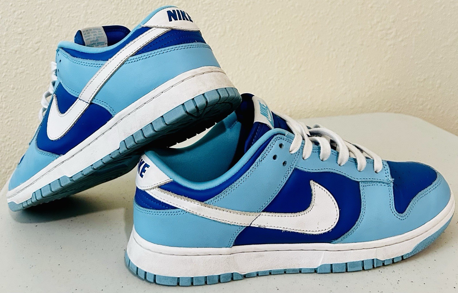 Nike Dunk Leather Low Top LaceUp Sneakers Blue/White US Men’s Size 10 DM0121-400