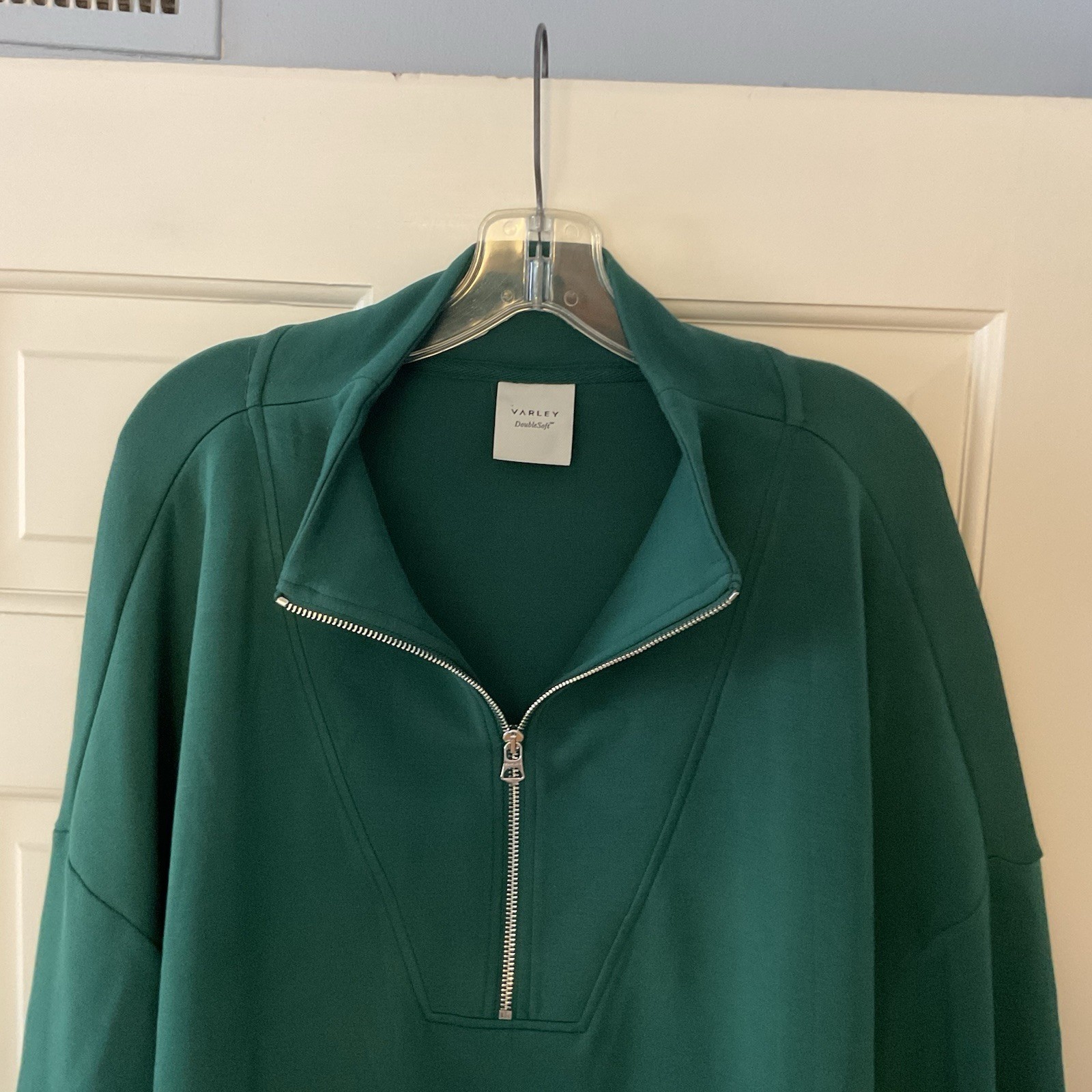 Varley Hawley Half-Zip Sweatshirt Green Plus Size 3X Athleisure DoubleSoft Comfy