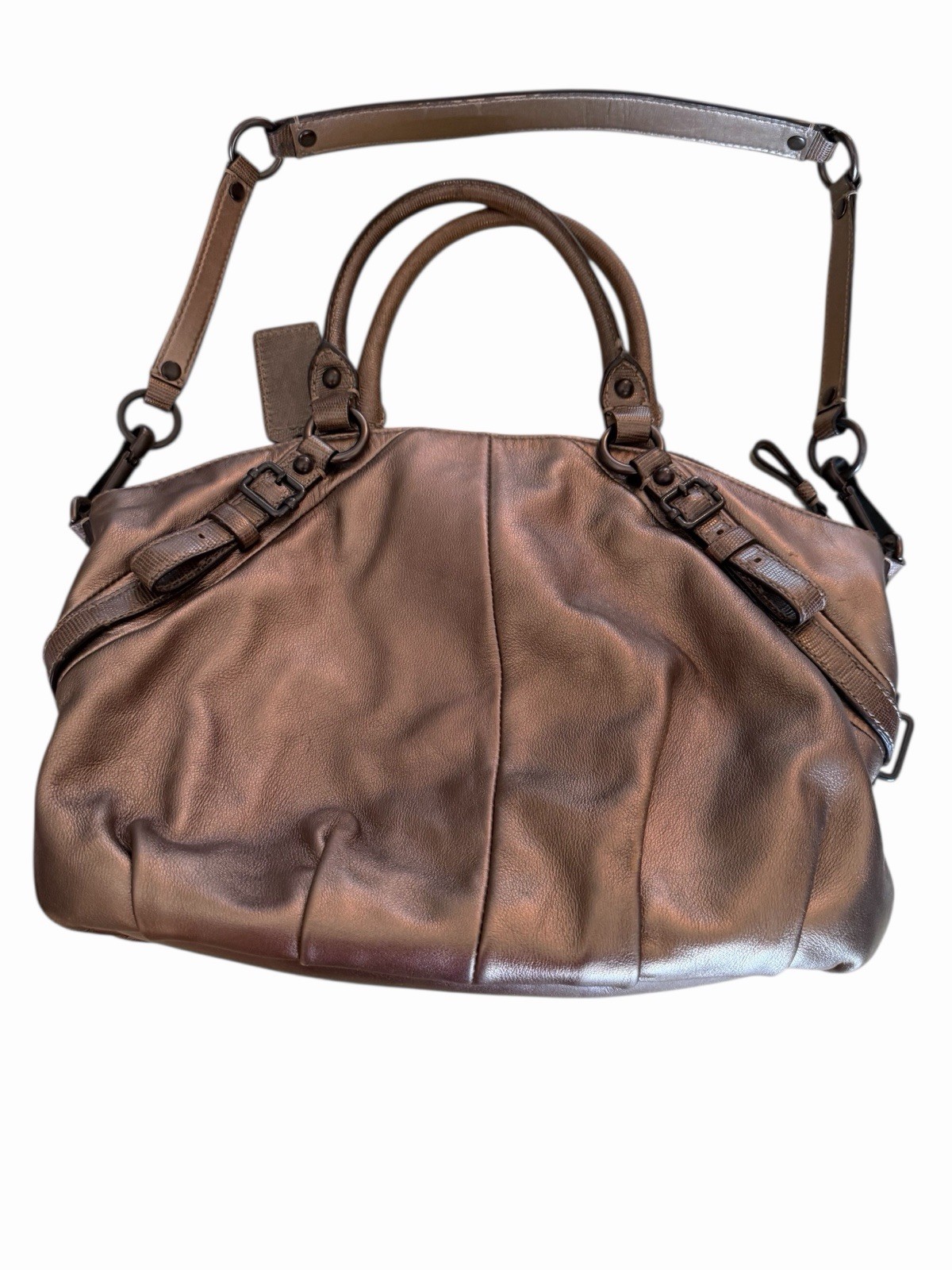 COACH 15960 *Madison Sophia* Bronze Leather Satchel Shoulder Purse -with Wallet