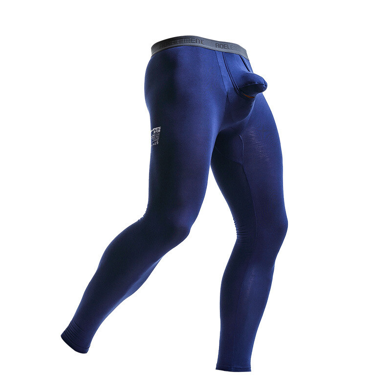 Men’s Thermal Underwear Pants Warm Long Johns Leggings Base Layer Separate Pouch