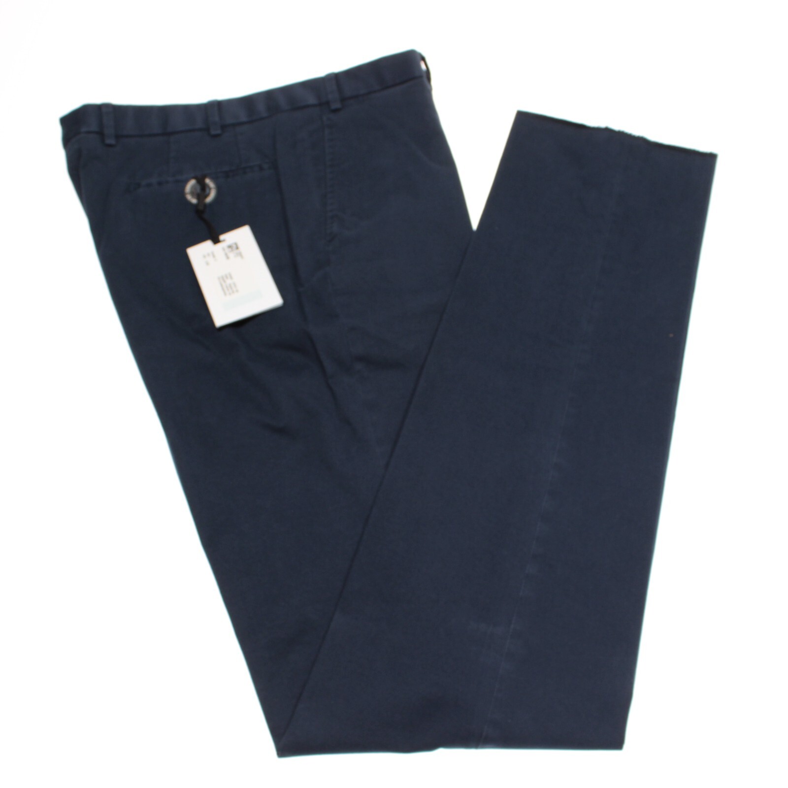 Hiltl NWT Chinos / Casual Pants Size 34 US Dayne In Solid Blue Cotton Blend