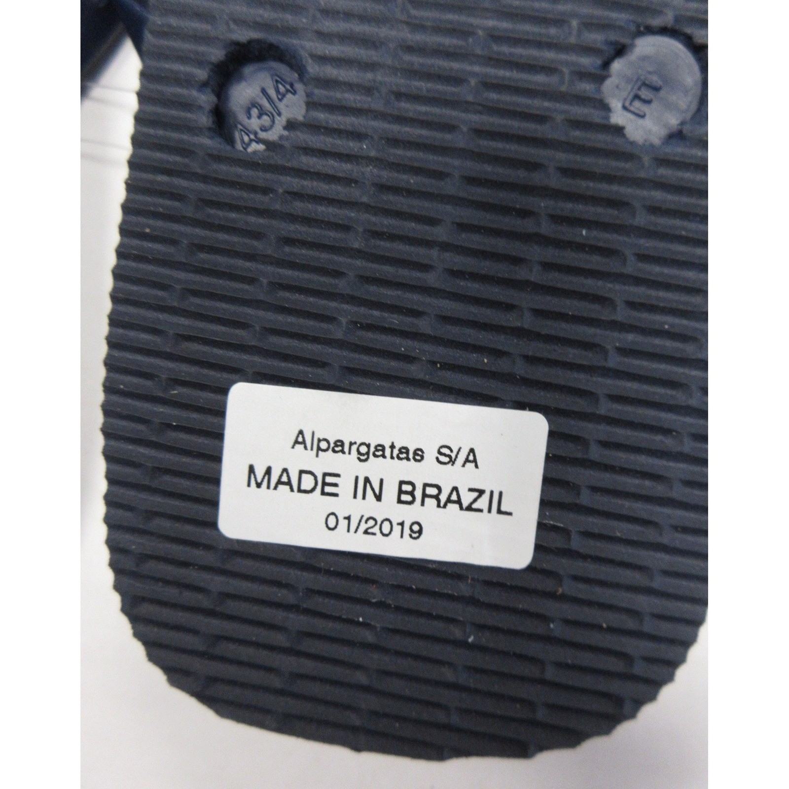 Havaianas Sandals Men 11 12 M Blue Navy Flip Flops Rubber Casual Summer NEW