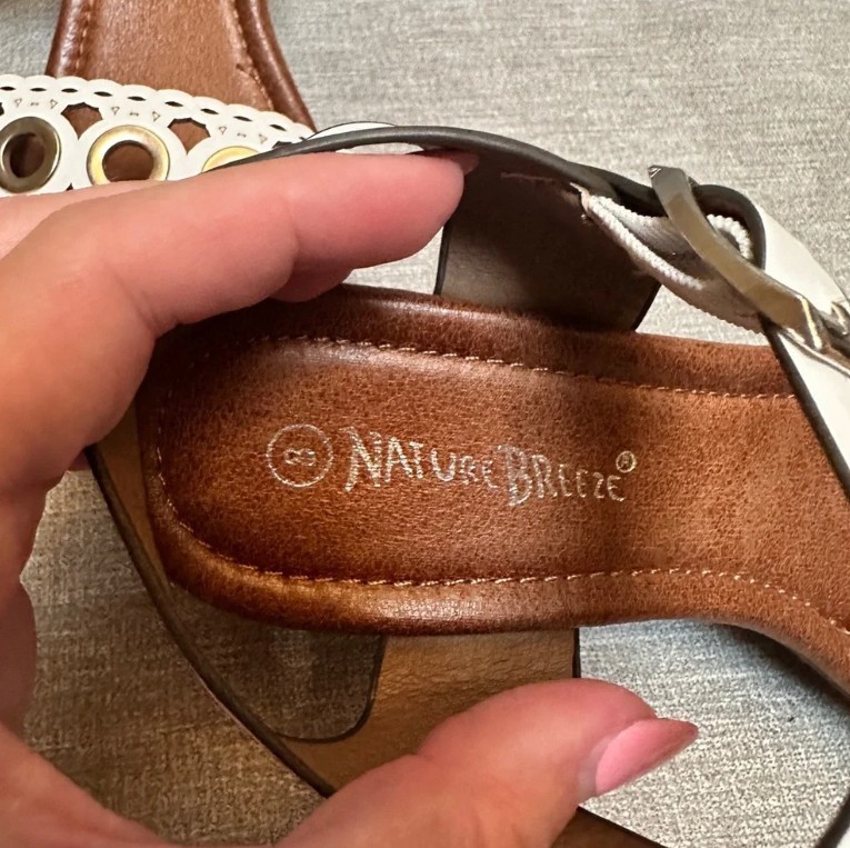 Nature Breeze White & Brown Sandals Sz 8 + *20% OFF if you buy 4 items I sell!*