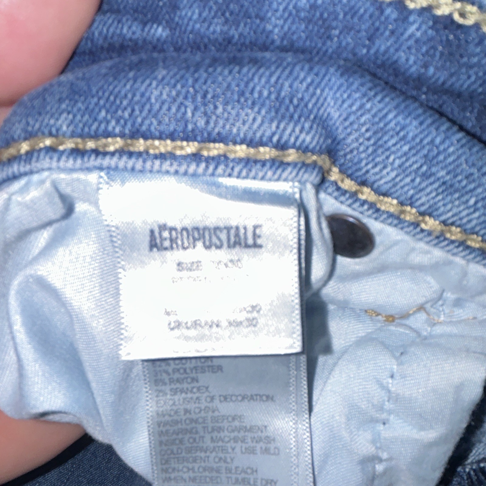 Aéropostale Men’s Blue Medium Wash Denim Skinny Jeans Pre-Owned