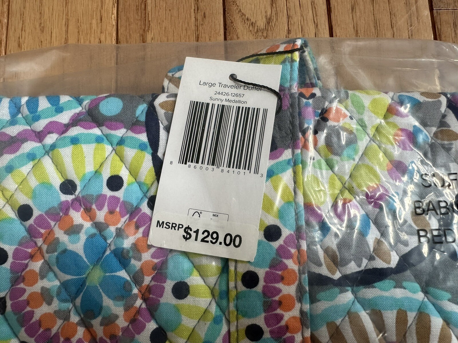 Vera Bradley Factory Style Large Traveler Duffle Bag In Sunny Medallion “NWT”