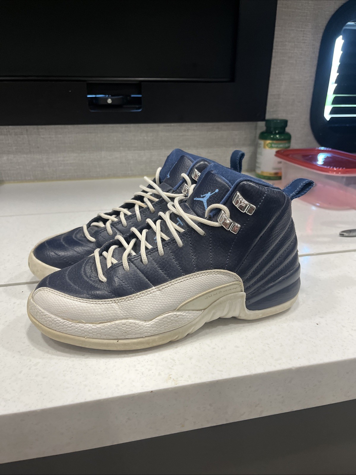 Nike Air Jordan Retro XII 12 Obsidian Blue GS Sz 4Y Womens Sz 5.5 153265-410