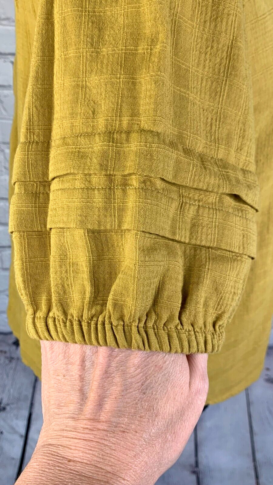 NEW MADEWELL Pembroke 100% Cotton Top in Mahan Plaid Bronzed Lichen Medium