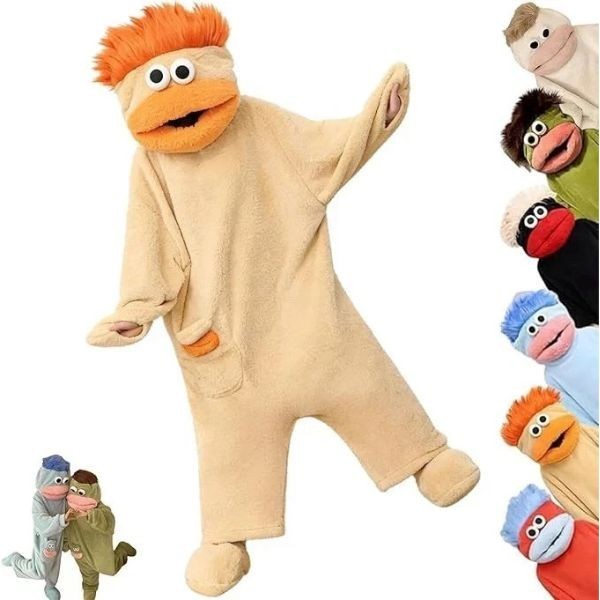 Cute Cartoon Muppet Lounge Wear Big Mouth Monster Holiday Costume Party Pajama
