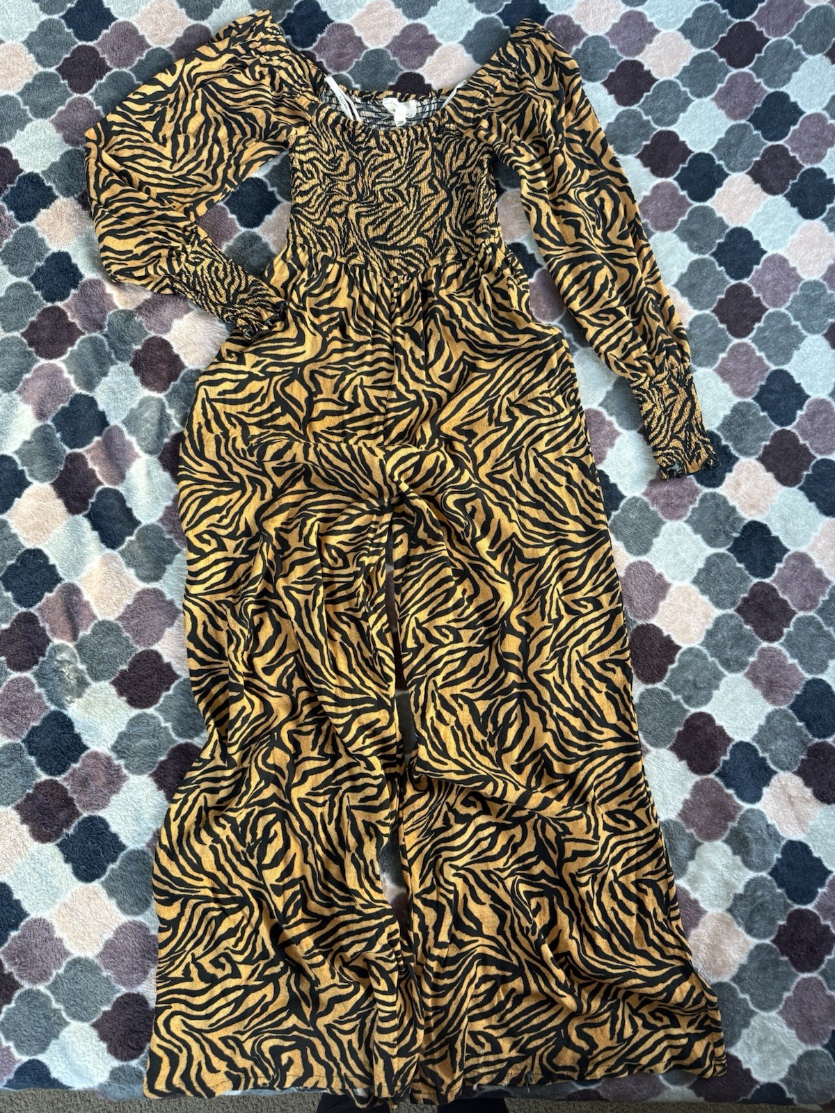 Kachel x Anthropologie Size 2 Tiger Animal Print Jumpsuit
