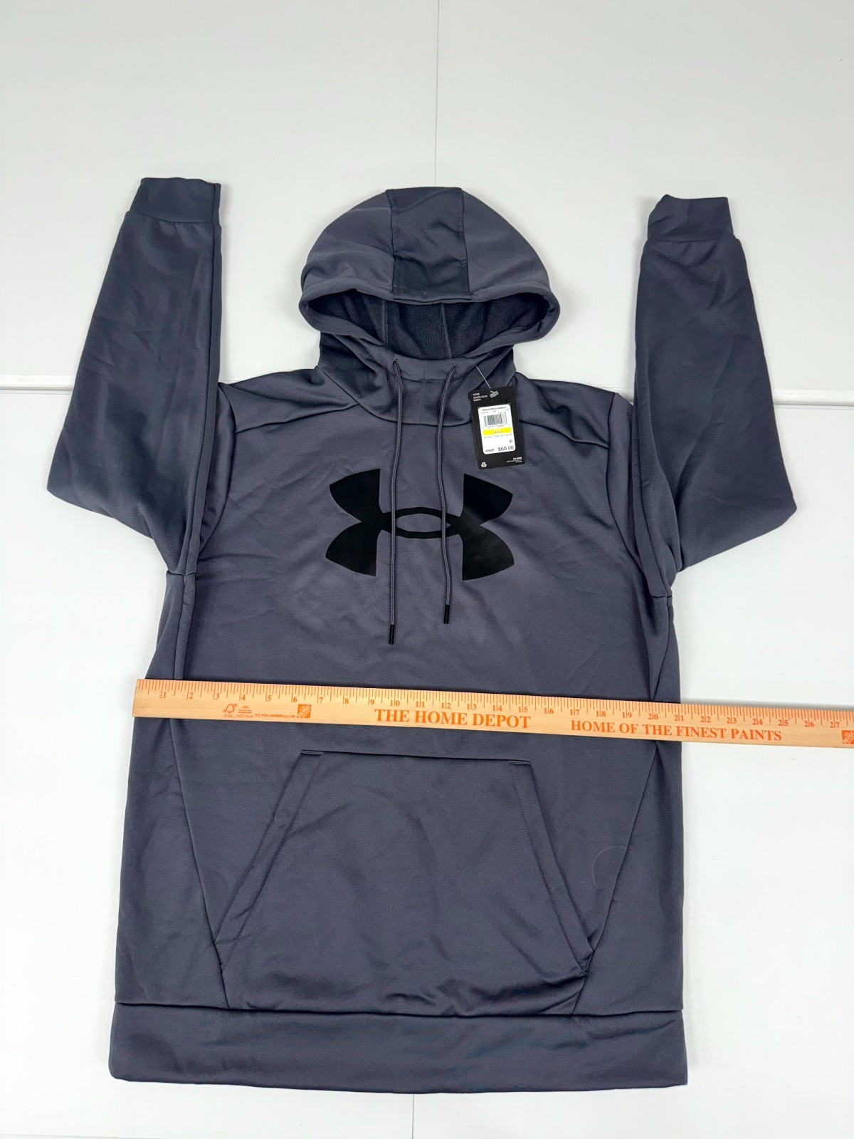 Under Armour Fleece Big Logo Hoodie Mens Gray 1379743 Pick Size NWT $60