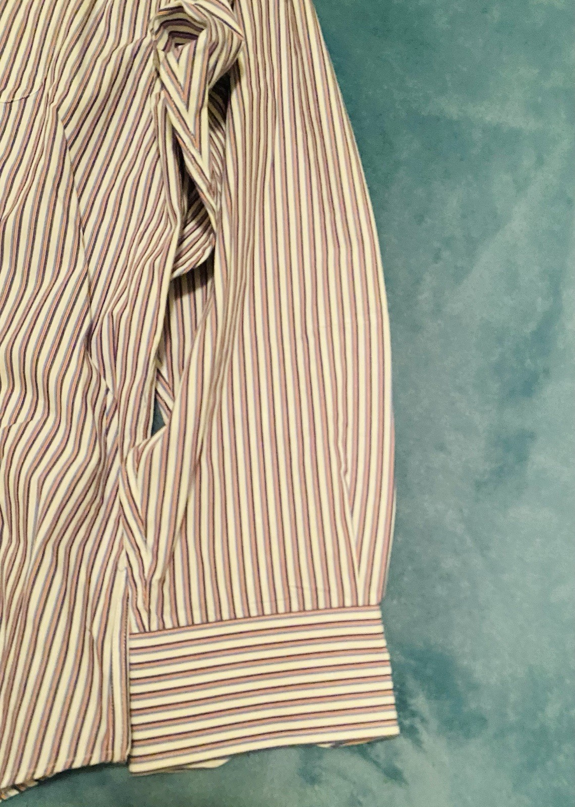 Lauren Ralph Lauren Non-Iron Classic Fit Striped Cotton Shirt 17.5 36/37
