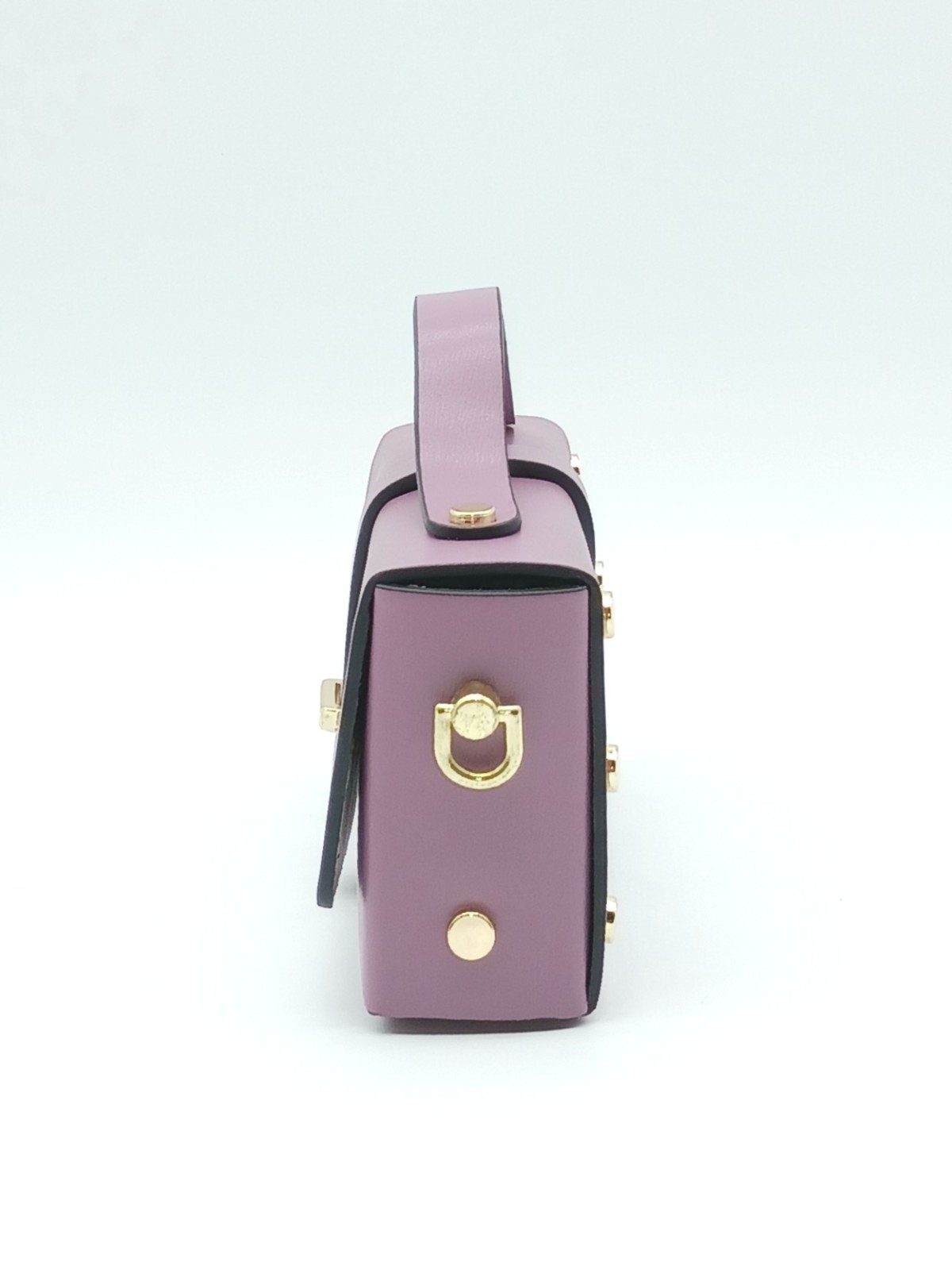 Antique Pink Italian Genuine Leather Small Crossbody Handbag – Made In Italy