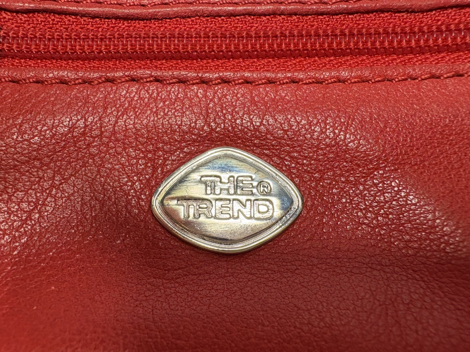 The Trend Red Leather Coin Purse Wallet Card Holder Pouch Zippered Change Case
