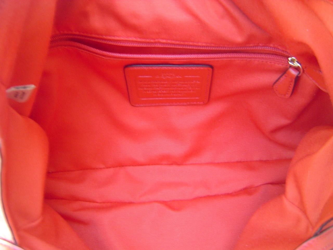 AUTHENTIC COACH VERMILLION SMOOTH LEATHER CARLYLE SHOULDER BAG #37637