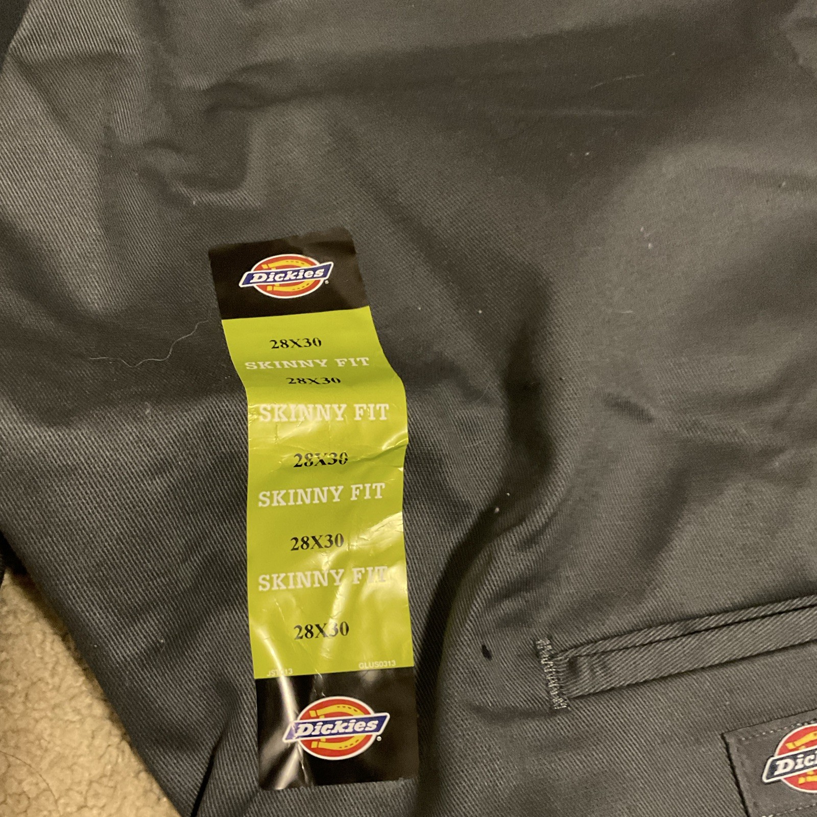 Dickies WP801CH Skinny Straight Work Pants Gray Twill Cotton Blend 28×30