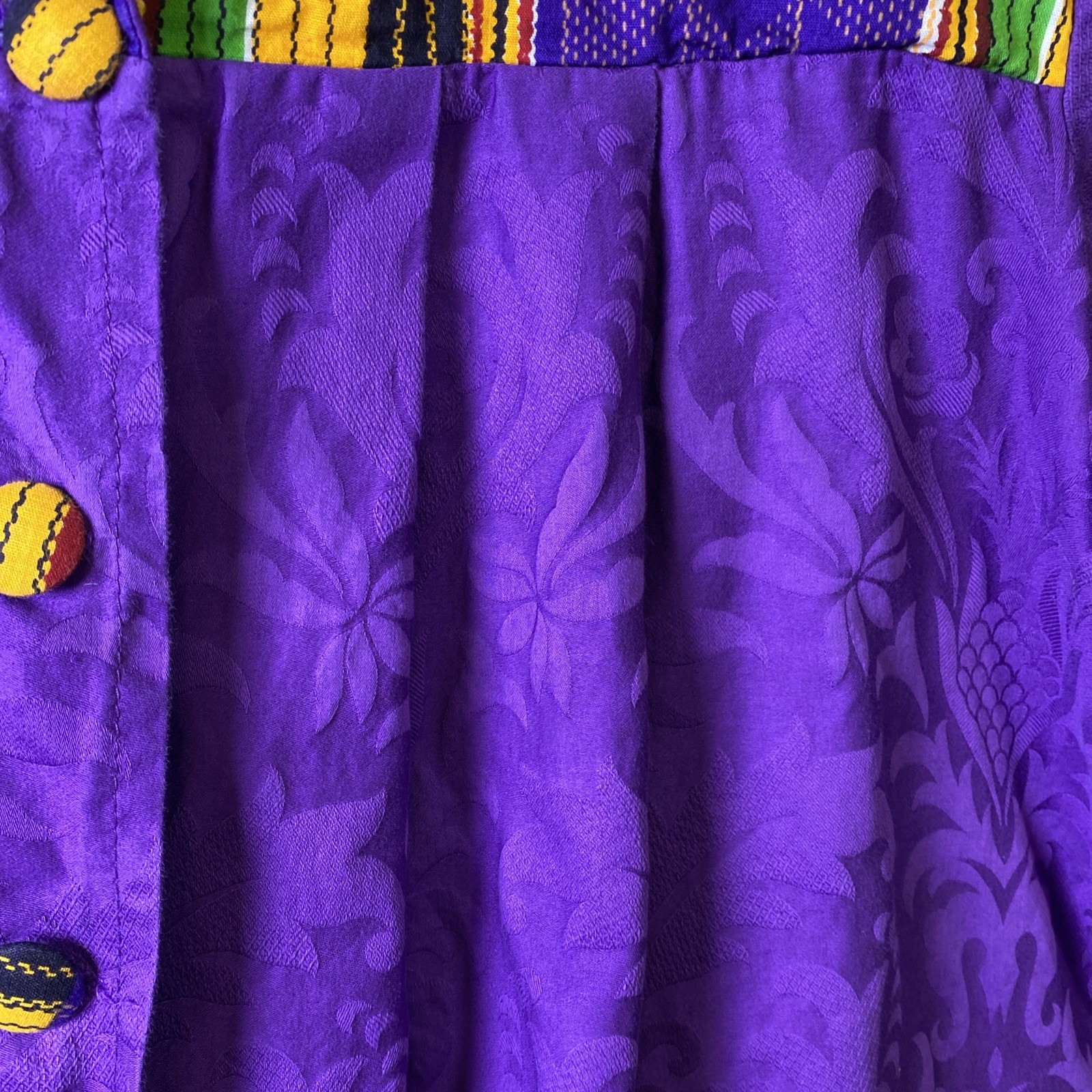 African Purple Womens Jacket – Size 1X – VTG Homemade, No Tags, Shoulder Pads