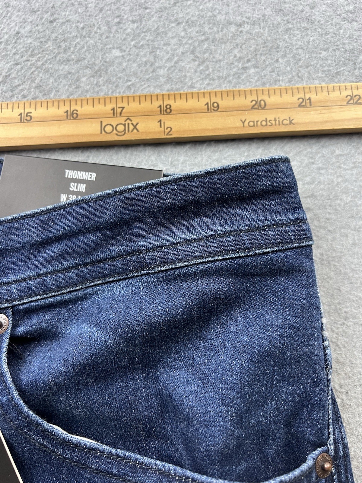 Diesel Men’s Thommer Slim Fit Jeans W40 L32 ***(tag says 38) RE067 Dark Blue NWT