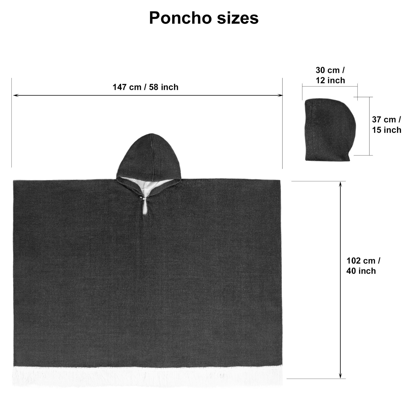 LUXURIOUS ALPACA BLEND PONCHO | HOODED | SOFT&WARM | UNISEX | SOLID OLIVE GREEN