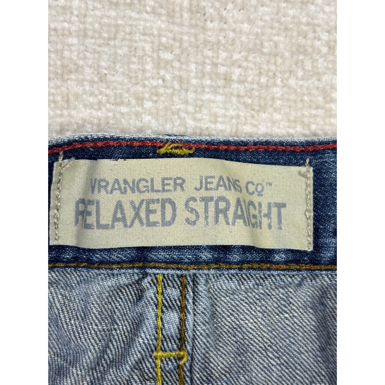 Wrangler Jeans Co Mens Relaxed Straight Leg Denim Blue Jeans 28×27 Medium Wash