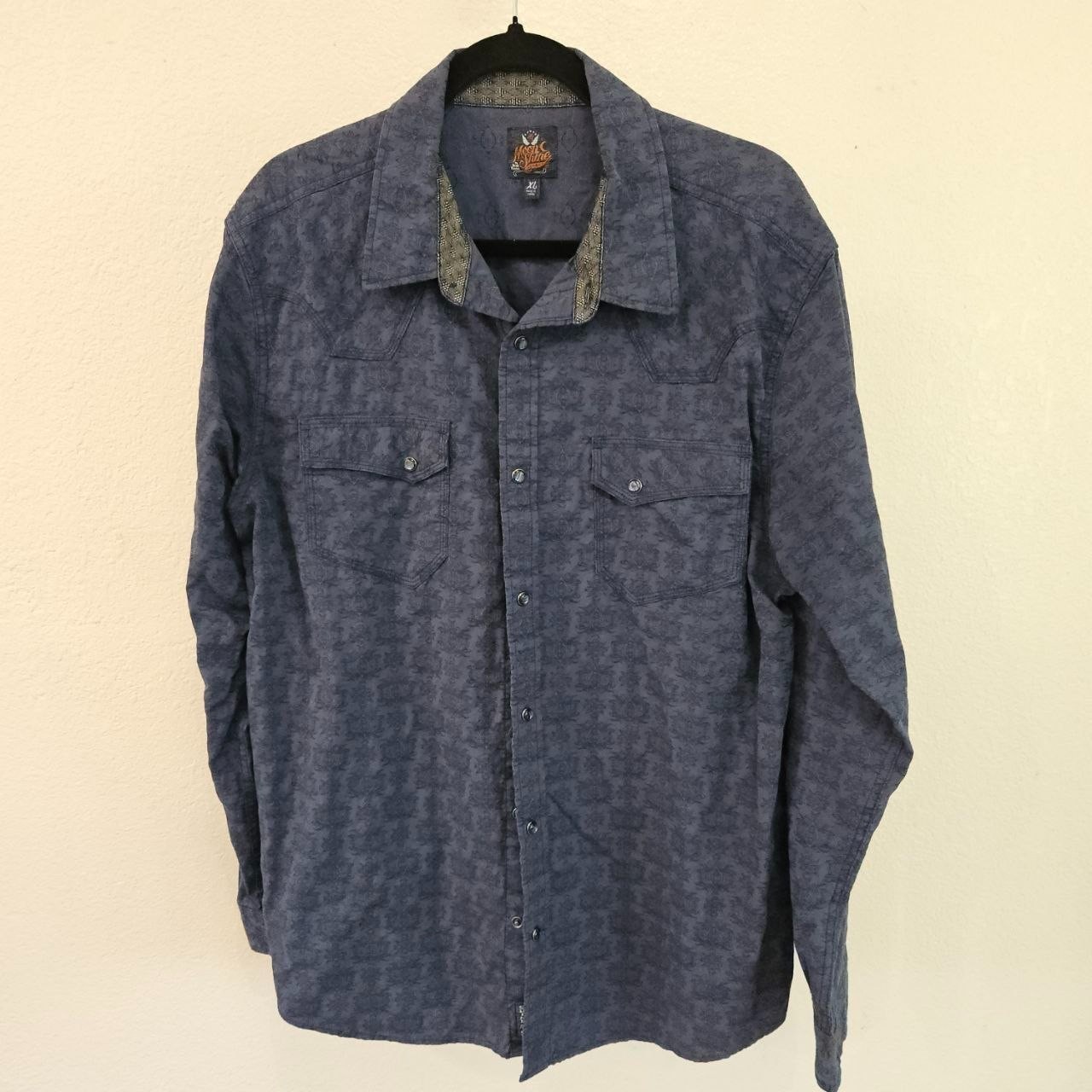 Moon Shine Spirit Western Shirt Mens XL Snap Button Cowboy Long Sleeve Brad Pais