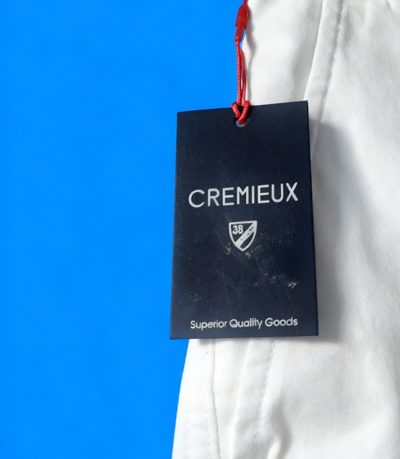 Cremieux Men’s White Pants Size 38 Classic Fit Straight Leg Cotton Twill NWT
