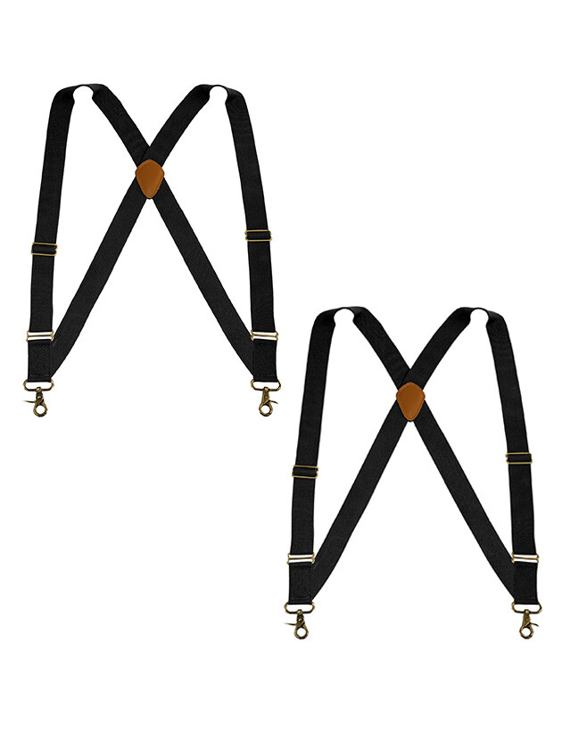 Buyless Fashion Trucker 2 Pack Suspender Men 48″ Adjustable Strap Utility Braces