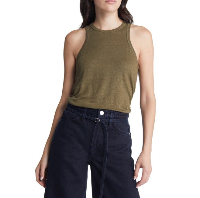 Frame Ringer Tank Dark Green Size L 1664
