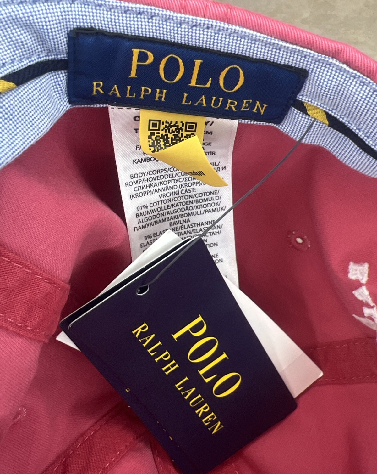 Polo Ralph Lauren Baseball Cap Red w/ Multicolor Pony One Size Adjustable NWT