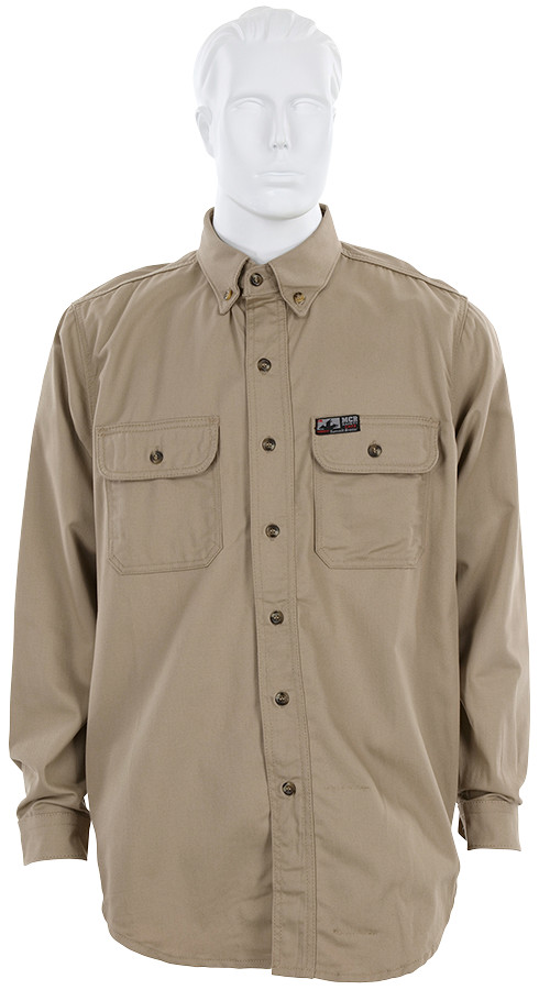 SBS2003 – MCR Safety – Summit Breeze® Flame Resistant (FR) Shirt – Large – Tan