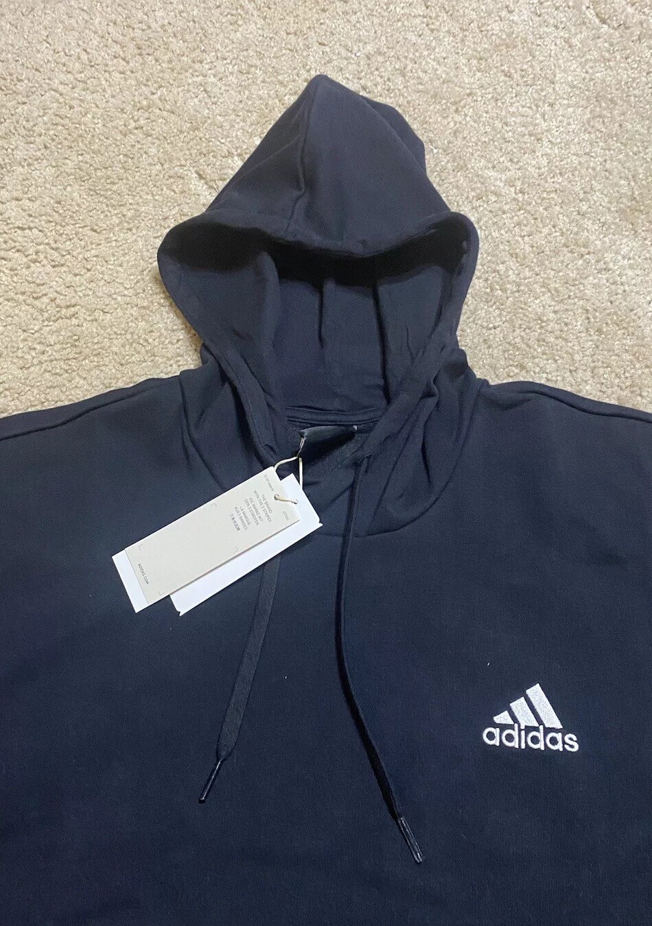 adidas Essentials FeelCozy Tracksuit Mens Black Authentic 2 Piece Set Sweatsuit