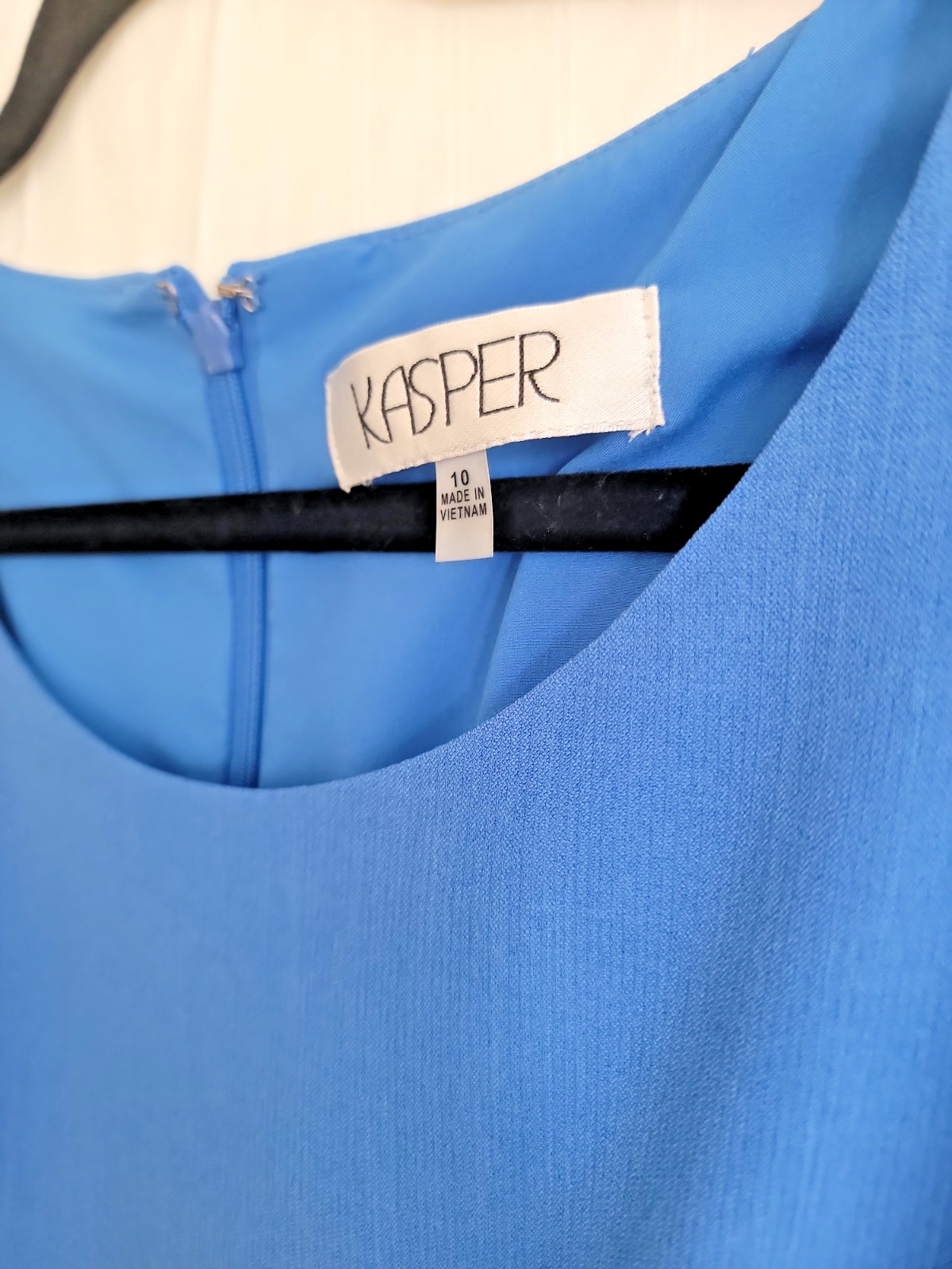 Peacock blue, stunning Kasper size 10 sheath dress!
