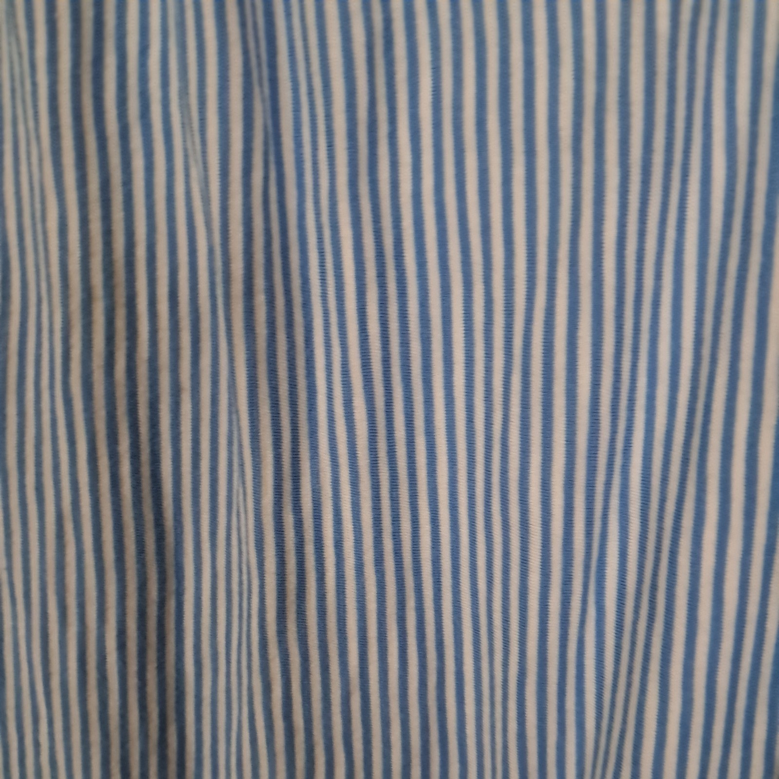 Rafaella Pinstripe Cold Shoulder Top Womans Plus Size 2X Blue White 3/4 Sleeve