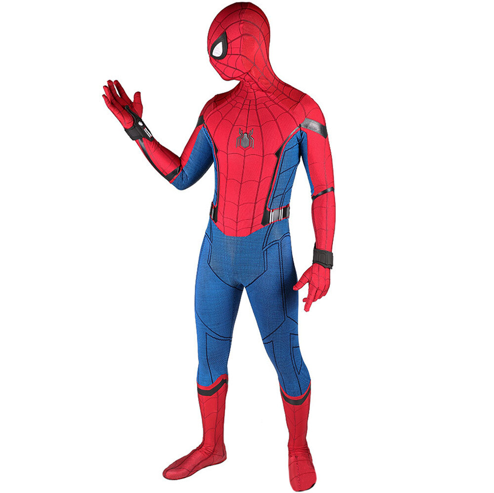 Spider-Man Homecoming Jumpsuit Spiderman Suit Cosplay Costume Halloween Adult