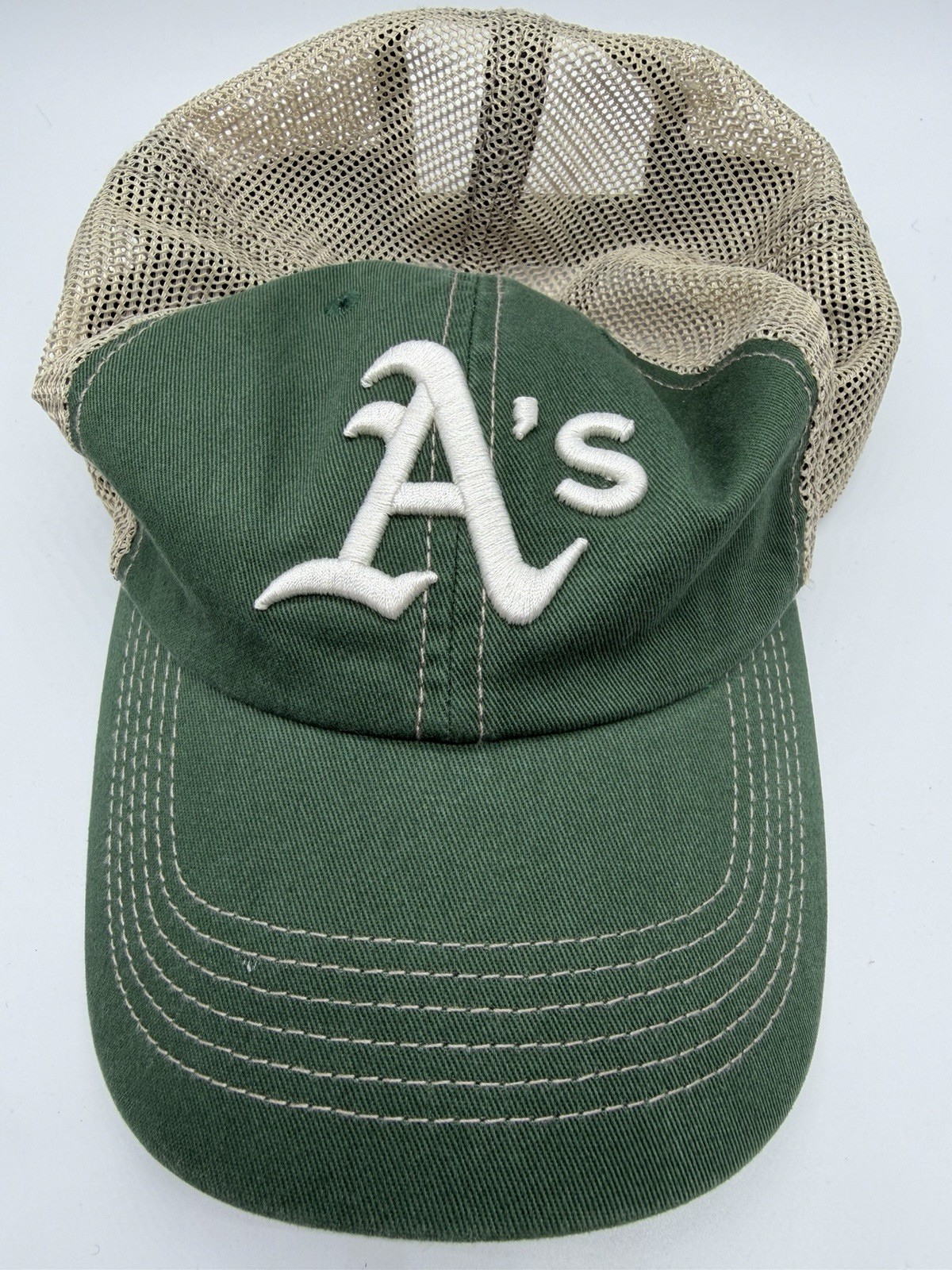 47 Brand Oakland Athletics A’s MLB Trucker Hat Green Mesh Snapback OSFA