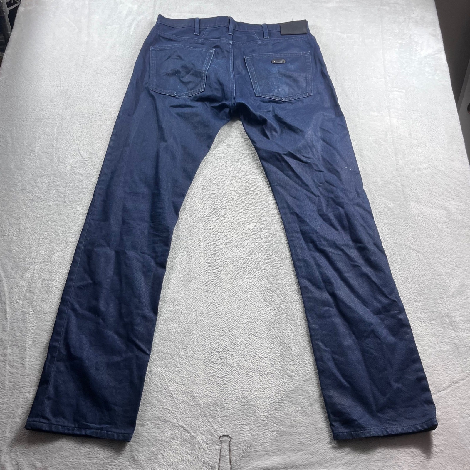 Armani Jeans J45 Slim Fit Indigo Blue Pants Mens Size 34 Designer Trousers