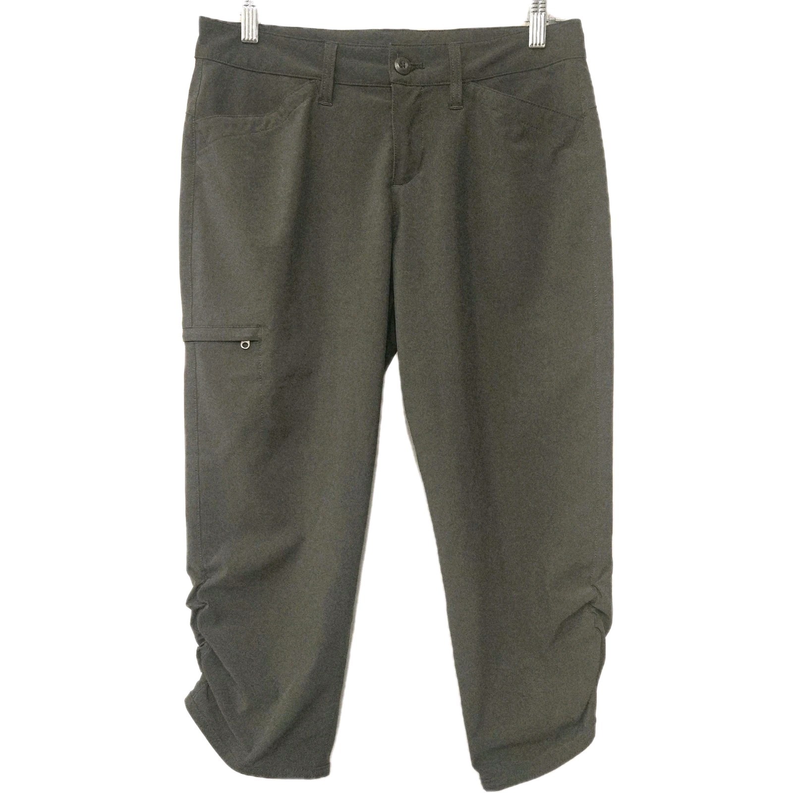 Eddie Bauer Ranier Capri Hiking Pants Gray Women’s Size 4 Stretch Cargo (30×20″)