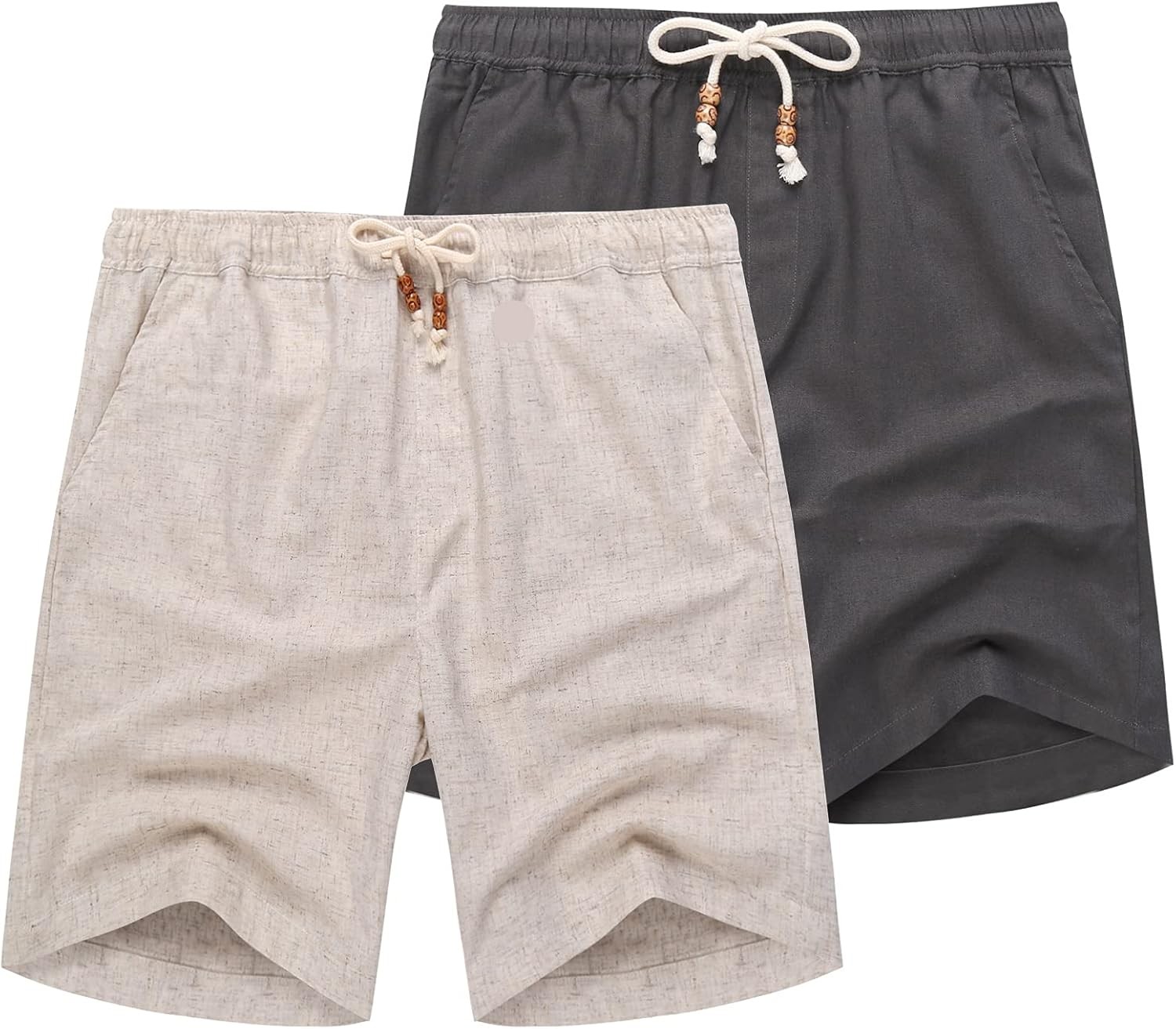 Men’s Shorts Mid Rise Dark Grey/ Khaki 9 Inch Inseam beach, casual, daily, Mens