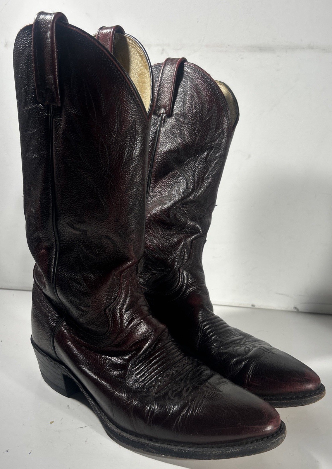 Dan Post 16773 Vintage Black Cherry Western Cowboy Boots Mens Size 8.5EW